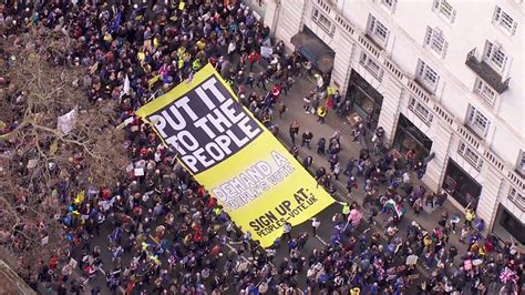 Brexit March Hundreds Of Thousands Join Referendum Protest Bbc News