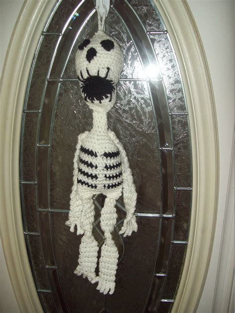 Spooky Hanging Skeleton Halloween Decoration Crochet Plush Etsy