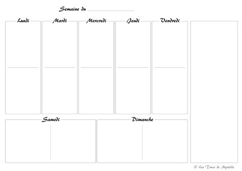 Planning semaine design letters design adulte. modele planning menu semaine - CCMR