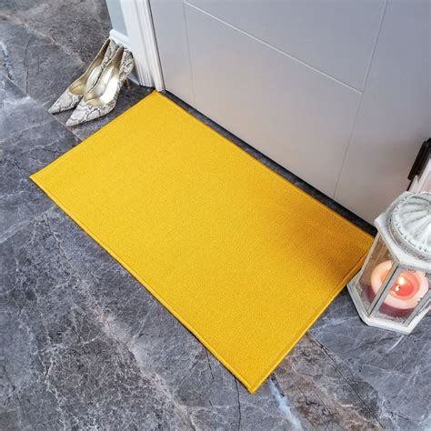 Doormat 18x30 Solid Yellow Kitchen Rugs And Mats Rubber