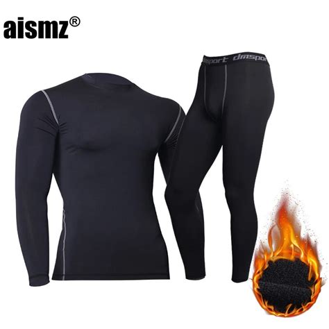 aismz winter thermal underwear pant clothing men quick dry warm long johns with velvet male warm