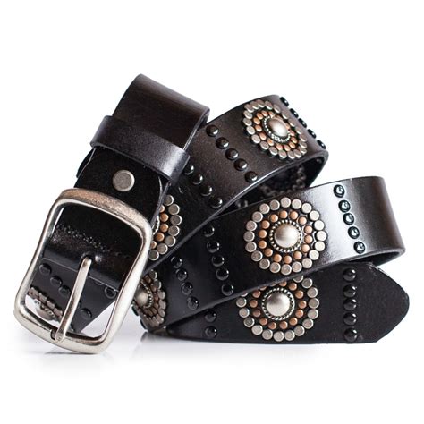 Black Leather Belts For Women