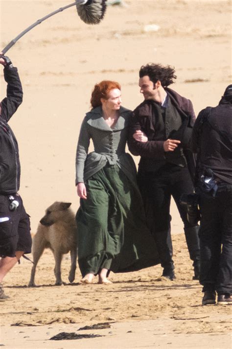 Eleanor Tomlinson And Aidan Turner Filming Scenes For Poldark In Cornwall Tom Lorenzo