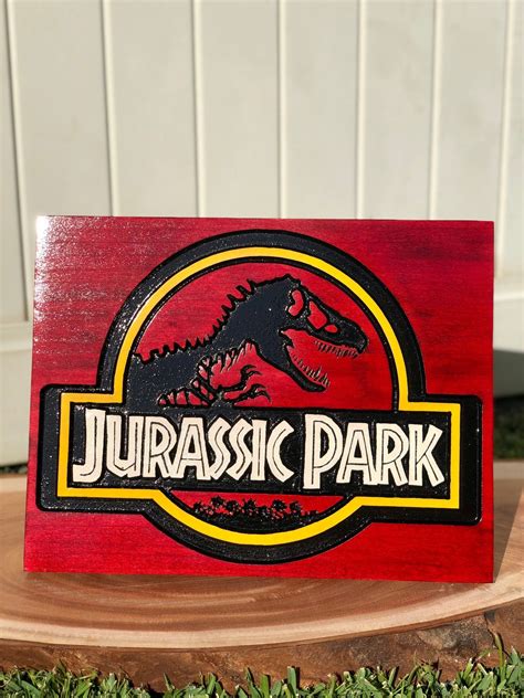 Jurassic Park Sign Etsy