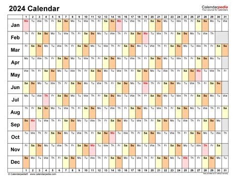 2024 Calendar Free Printable Excel Templates Calendarpedia 2024