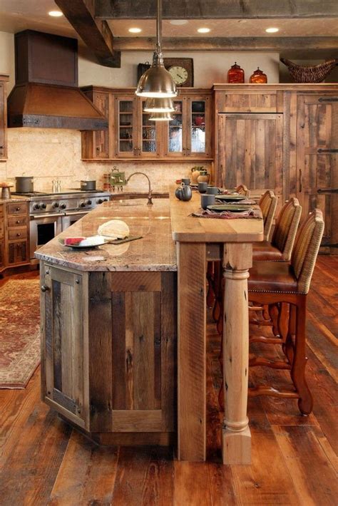 47 Inspiring Rustic Kitchen Cabinet Designs For Your Long Narrow