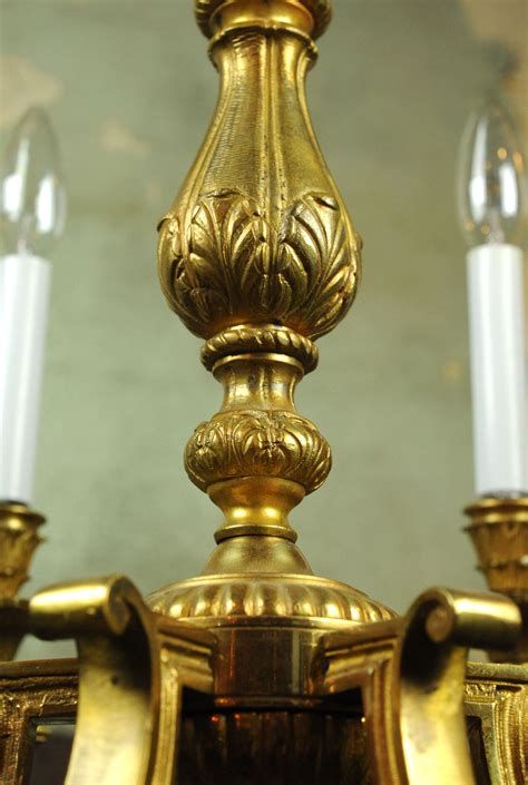 Six Arm Cast Brass Chandelier — Architectural Antiques