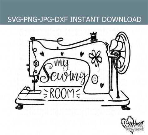 My Sewing Room Svg Png  Dxf Sewing Machine Svg Sewing Etsy New Zealand