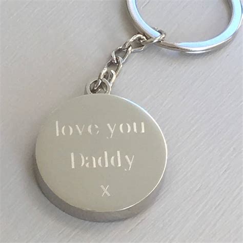love you daddy pewter keyring by chapel cards