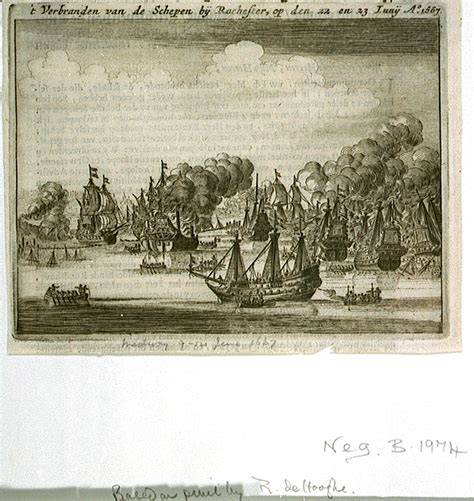 T Verbranden Van De Schepen By Rochester Op Den 22 En 23 Iuny Ao 1667