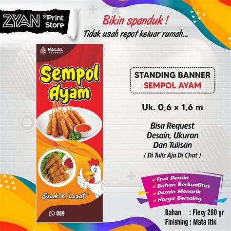 Jual Spanduk Banner Sempol Ayam Shopee Indonesia
