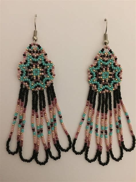 Handmade Native American Beaded Earrings