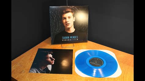 Handwritten Shawn Mendes Vinyl Unboxing Blue Vinyl Youtube
