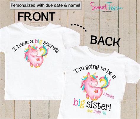 big sister shirt personalized big sister shirt unicorn etsy big sister shirt sister shirts