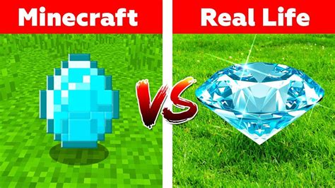 Minecraft Diamonds In Real Life Minecraft Vs Real Life Animation Youtube