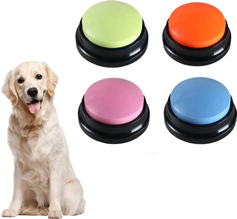 Liuyoyo 4pcs Voice Recording Button Recordable Dog Talking Buttons Set