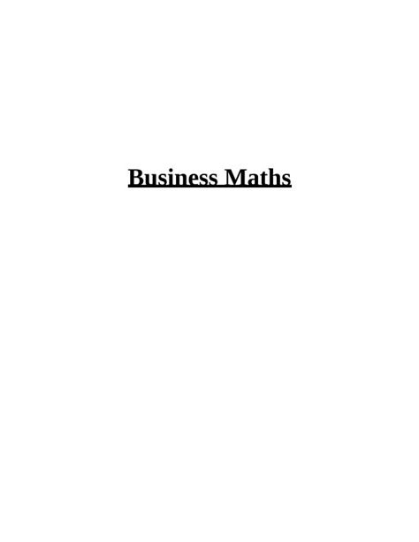 Business Maths Solved Assignments And Study Material Desklib Hot Sex