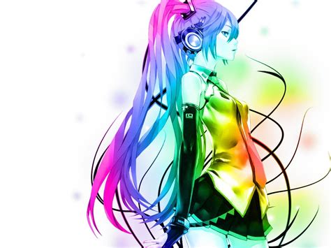 Hatsune Miku Vocaloid Rainbow Art