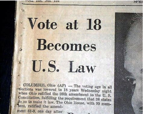 Which Amendment Lowered The Voting Age Slide Course
