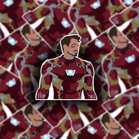 Iron Man Sticker Tony Stark Sticker Etsy