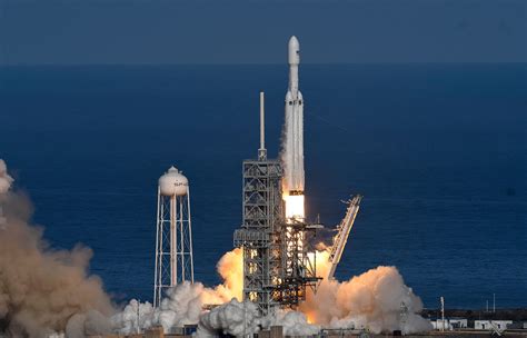 Musk Falcon Heavys Center Booster Hit Ocean Hard
