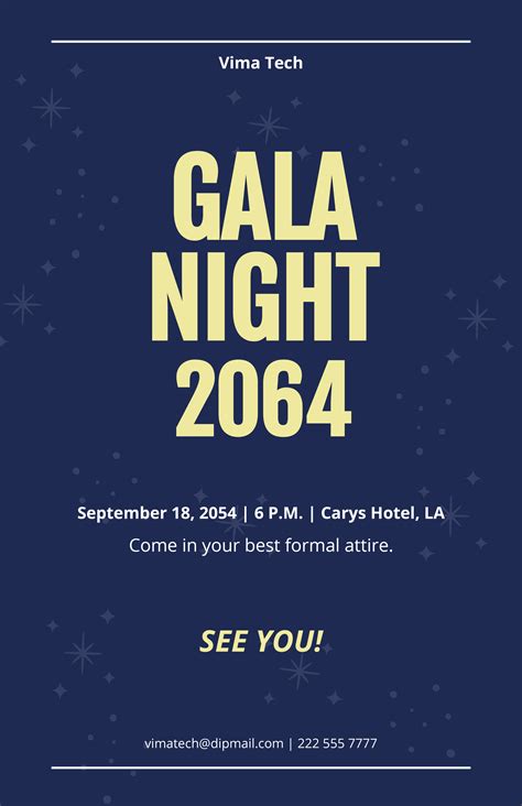 Gala Poster Template In Word Free Download
