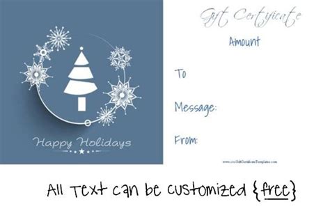 Four free holiday border templates. Christmas Gift Certificate Templates | Christmas gift ...
