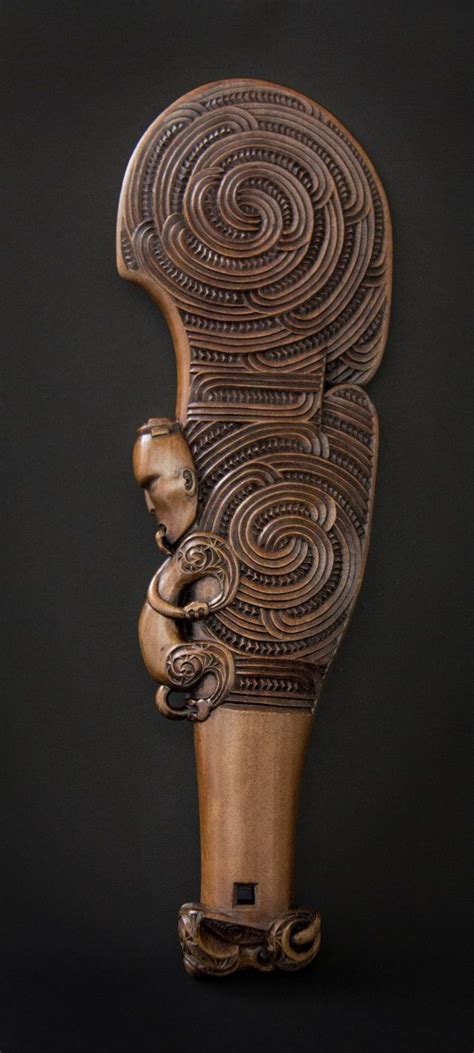 Wahaika Kotiate Hand Weapon Whakairo Rākau Nz Māori Art Maori