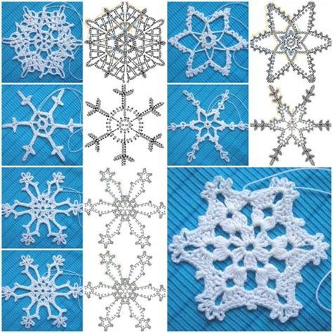 wonderful diy crochet snowflakes  pattern