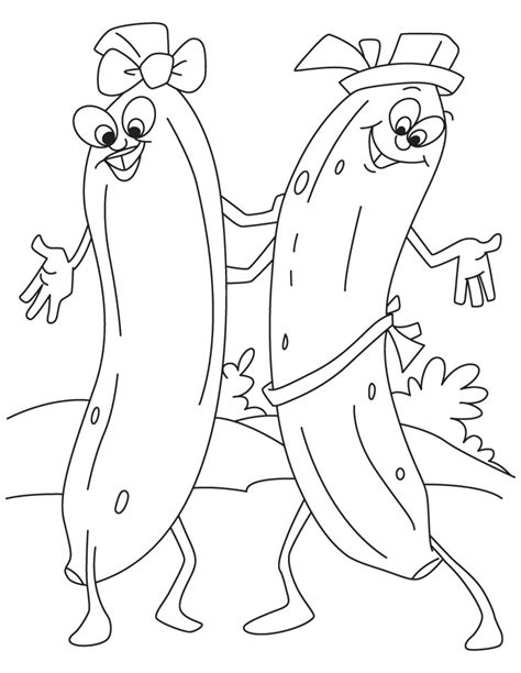 Banana stands cartoon 1 of 2. Banana dancing coloring page | Download Free Banana ...