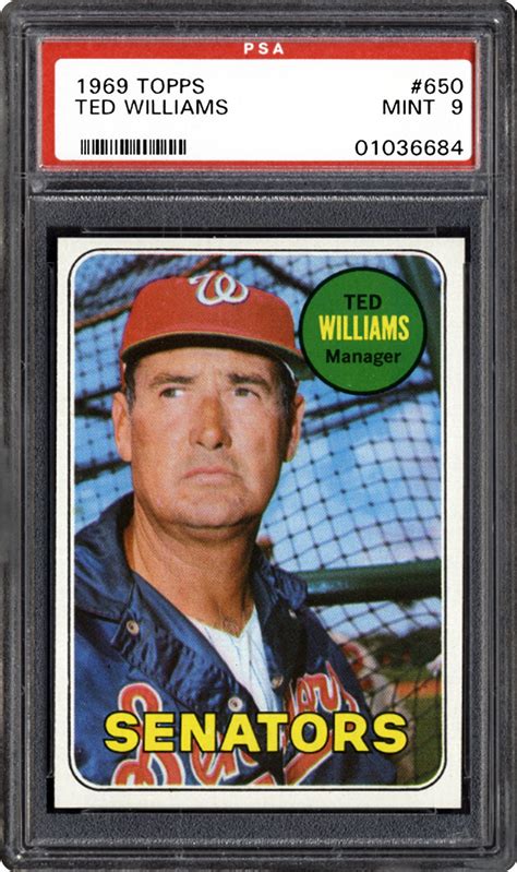 While those newer cards are valuable, they still can't match the originals. 1969 Topps Ted Williams | PSA CardFacts™