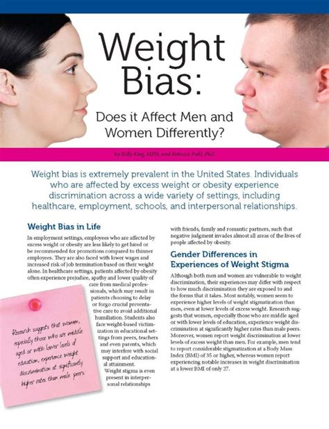 weight bias does it affect men and women differently obesity action coalition