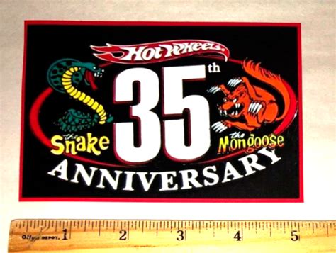 Hot Wheels Snake And Mongoose 35th Anniversary Sticker Don Prudhomme