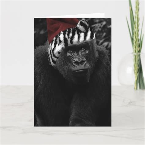 Funny Gorilla Christmas Holiday Card