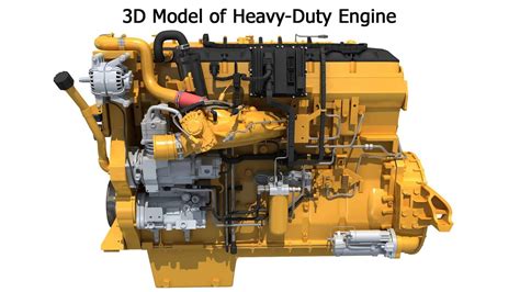 Truck Engine 3d Model Heavy Duty Engines Youtube
