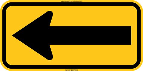 Free printable up, down, left, right arrow signs in pdf format high resolution. Directional Arrow Trail Warning Trail Sign | Digital Crayon