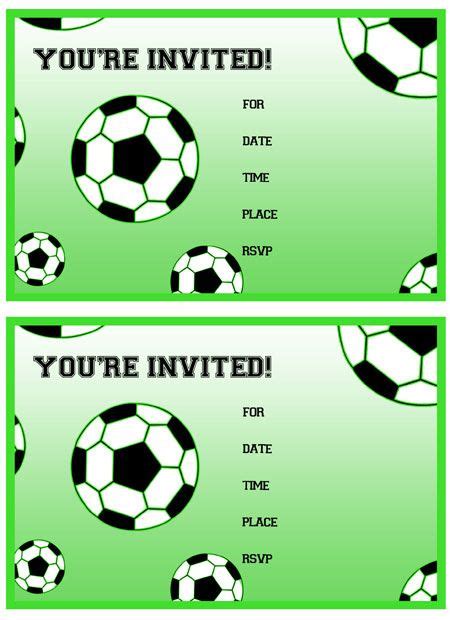 Football Boys Party Invite Free Printable