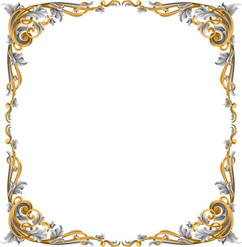 Download Picture Flower Painted Frame Ornament Hand Vector Hq Png Image