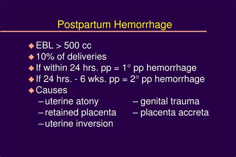 Ppt Postpartum Hemorrhage Powerpoint Presentation Free Download Id