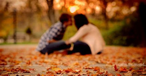 Mood Love Couple Boy And Girl Autumn Leaf Park Photo Hd Wallpaper