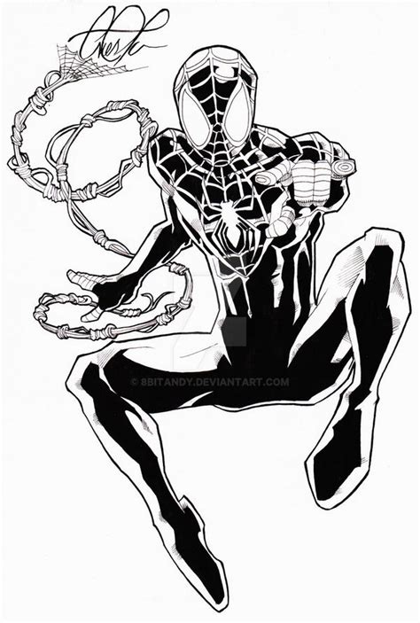 Chibi Miles Morales Coloring Pages Miles Morales Ultimate Spider Man