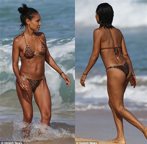 Jada Pinkett Smith Looked Very Toned As She Splashed Around In The Surf In Hawaiithe 45 Year