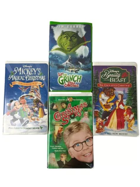 Lot Of Vhs Christmas Movies 4 Movies Disney Warner Brothers Universal