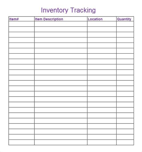 20 Simple Inventory Templates Sample Example Format Download Riset