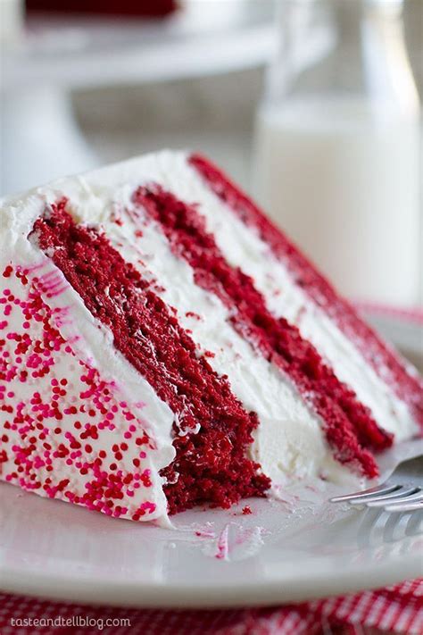 Layers Of Red Velvet Cake And An Easy No Churn Cheesecake Ice Cream Are