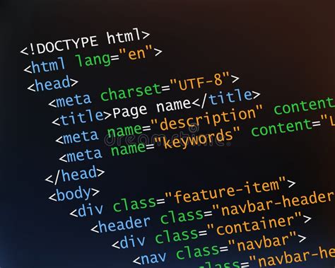 Coding Concept With Html Code Stock Photo Image Of Online