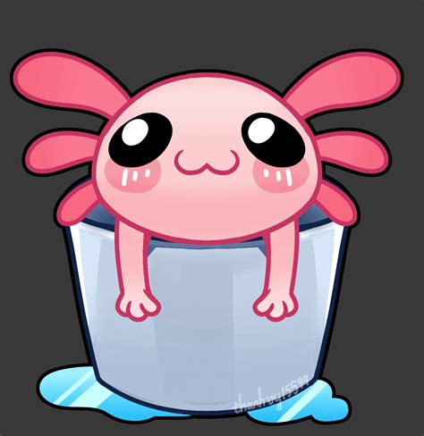 axolotl cute fan art