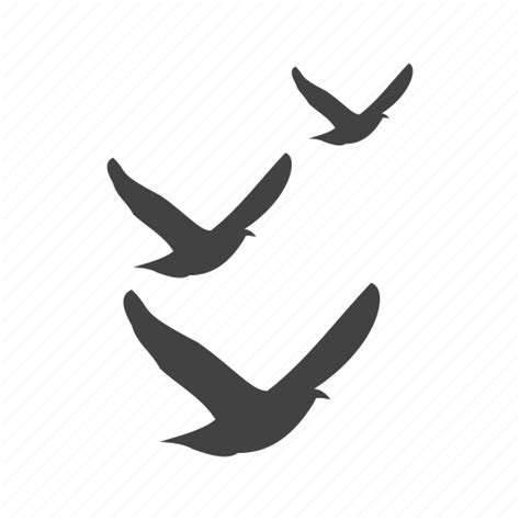 Bird Birds Flight Flock Flying Nature Sky Icon Download On