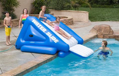 Inflatable Water Slides For Above Ground Pools Pool Design Ideas Above Ground Pool Slide In