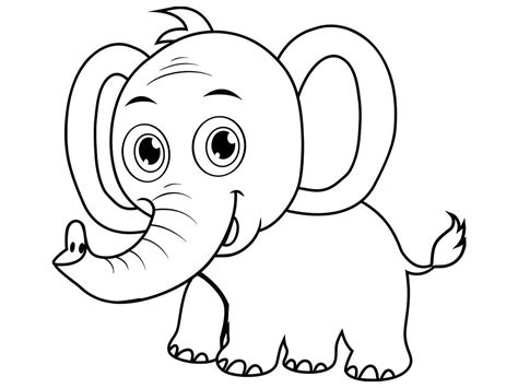 79 Desenhos De Elefante Para Colorir